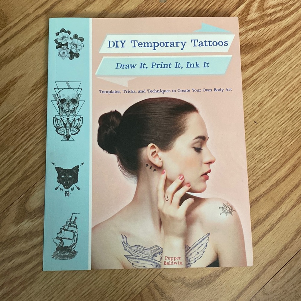 DIY temporary tattoos dry printed ink it book